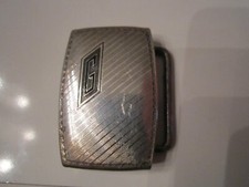VINTAGE STERLING SILVER BELT BUCKLE - FITS 1" BELT - 18 GRAMS - BBA17