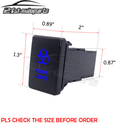 Symbol Push Button + Wiring ON-OFF Rocker Switch Fit Toyota Tacoma Yaris 4Runner