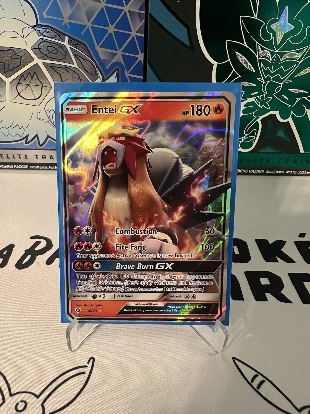 Entei GX 10/73 Shining Legends Holo (NM)