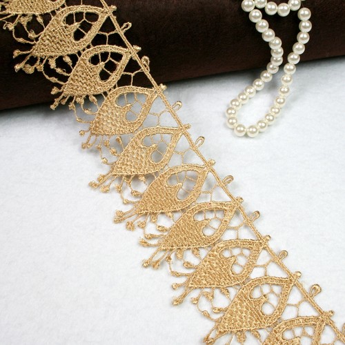 New 3" Embroidered Venice Lace Trim By Yard White Blue Gray Pink Lilac champagne - Picture 19 of 20