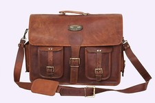 18 Mens Handcrafted GVB Leather Big Messenger...