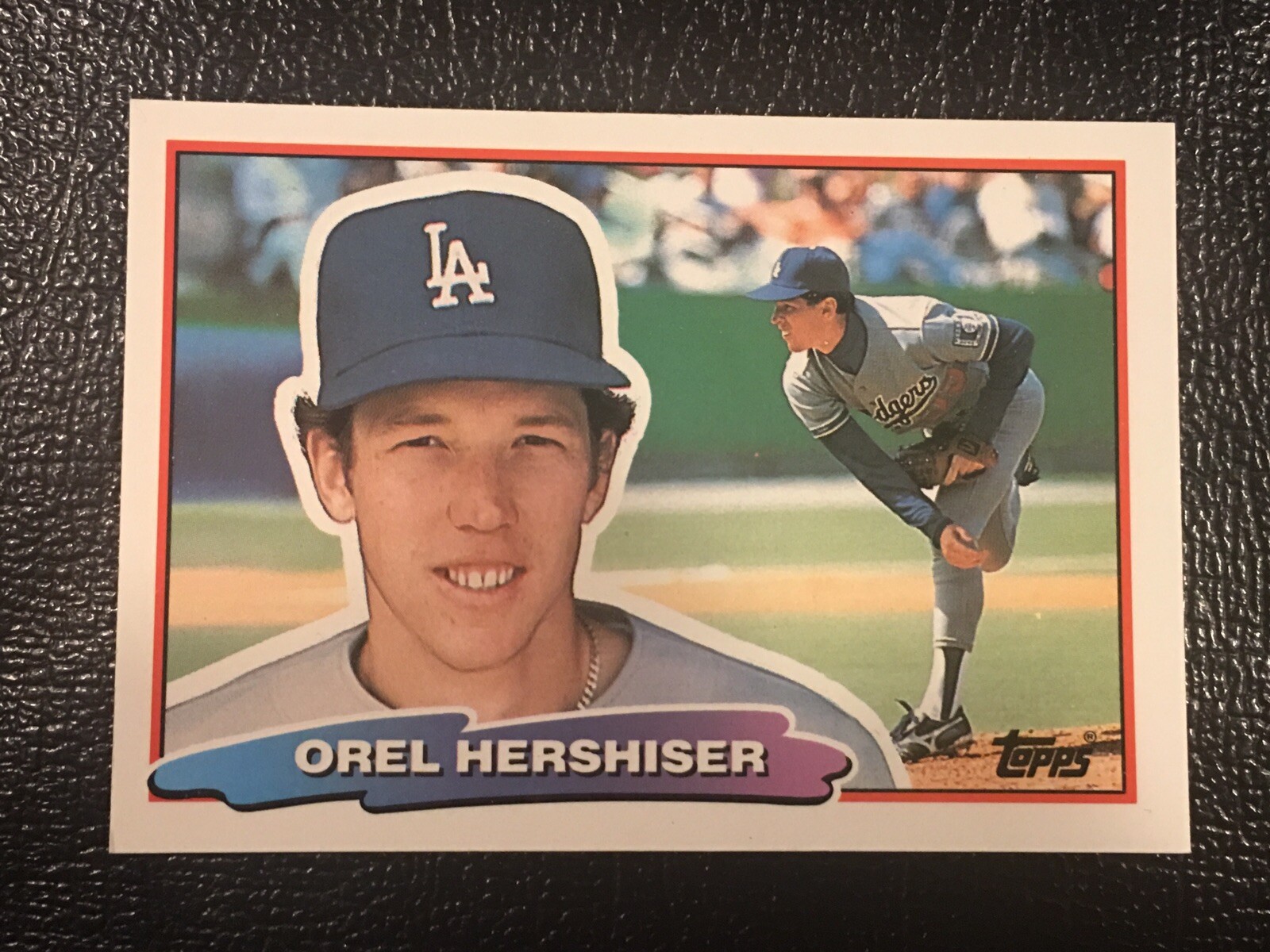 1988 Topps Big Baseball Card 91 Orel Hershiser Los Angeles Dodgers NM
