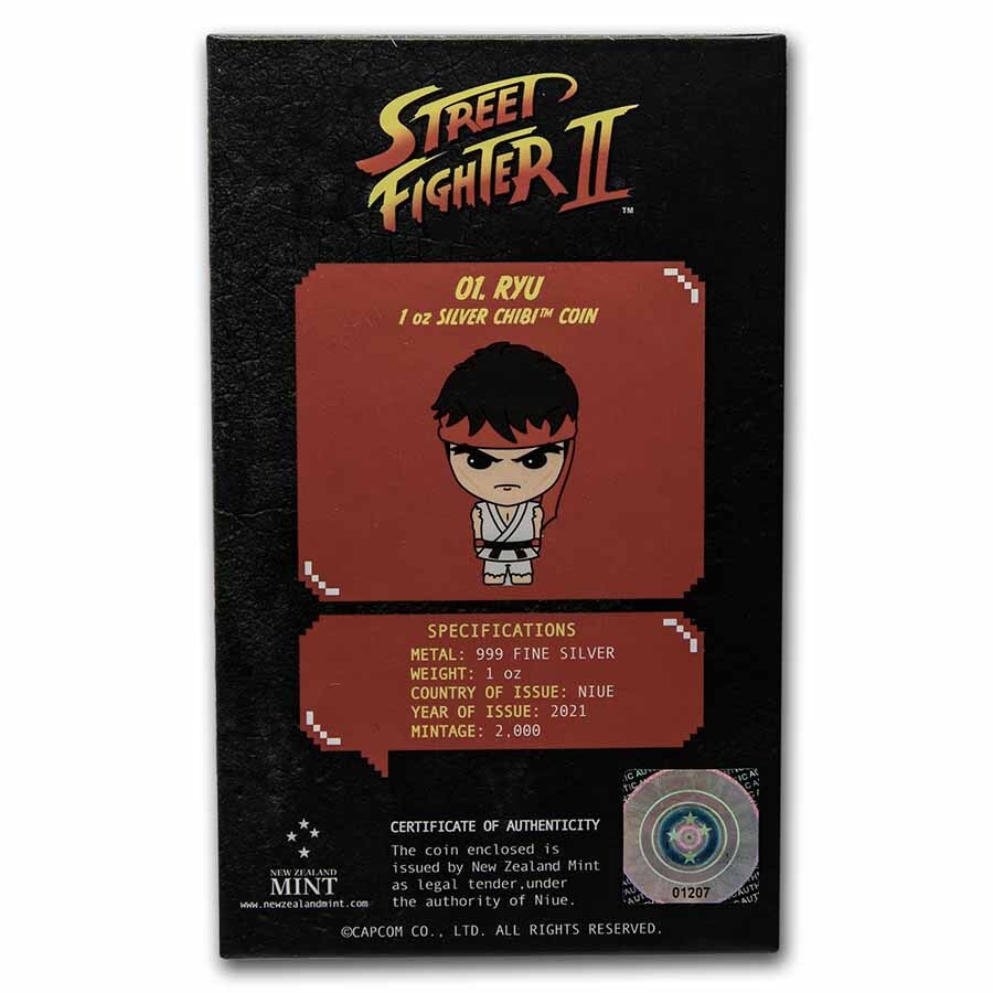 2021 Niue 1 oz Silver Chibi Coin Collection: Street Fighter Ryu | eBay
