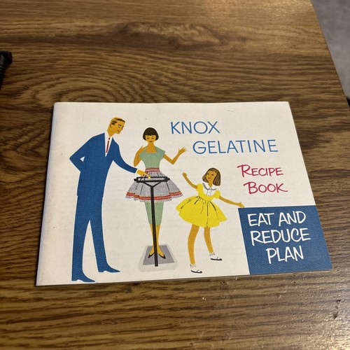 Libro de recetas de gelatina Knox 1952, folleto de plan para comer y reducir, 39 páginas
