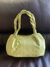Vtg New Marco Buggiani 100% Leather Snakeskin Shoulder Handbag Purse Italy