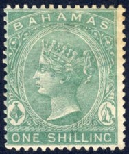 BAHAMAS 1892, SC 22, P-14 Wmk 2 Mint Hinged -edge toning cv $50.00  *Bay Stamps*