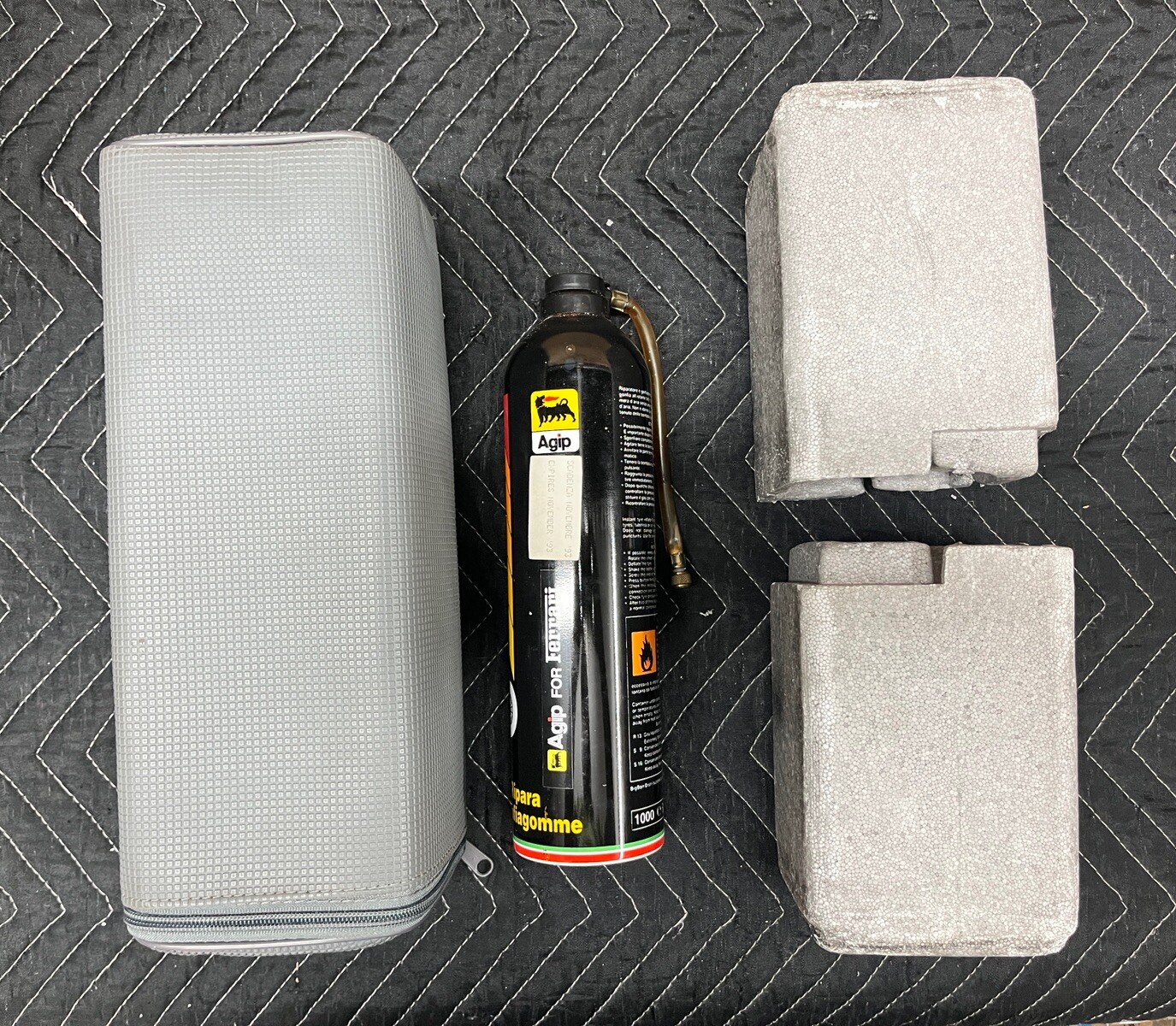 FERRARI F40 TIRE INFLATOR TOOL KIT CASE & CANISTER.