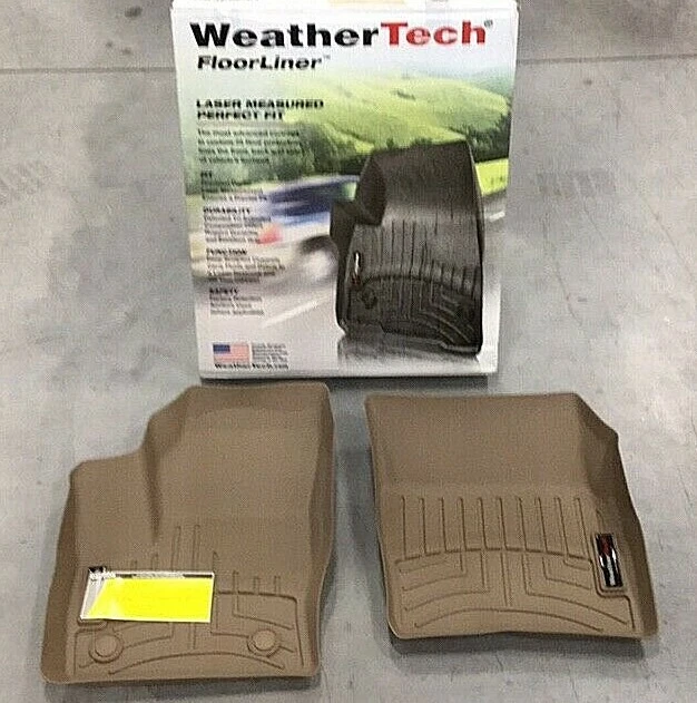 Forro de piso WeatherTech 454591 bronceado primera fila para Ford C-Max Escape Linc MKC 2010 + Foto 3 de 4