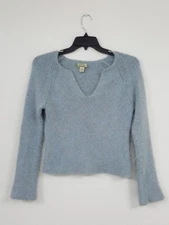 Tommy Bahama V-Neck Angora Rabbit Hair Longsleeve Sweatshirt Women's Sz M (8/10)