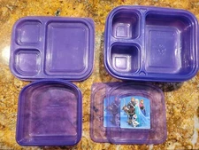 TUPPERWARE  LUNCH food DIVIDEr CONTAINER Rectangle sandwich  Frozen ELSA  11 pc