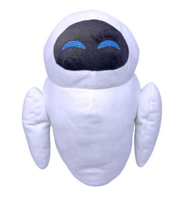 12'' Disney Pixar Wall-E Eve Robot Plush Stuffed Soft Toy White Blue Squinting