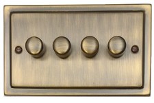 G&H Trimline Antique Brass TAB3 Light Switches, Plug Sockets, Dimmers, Toggles