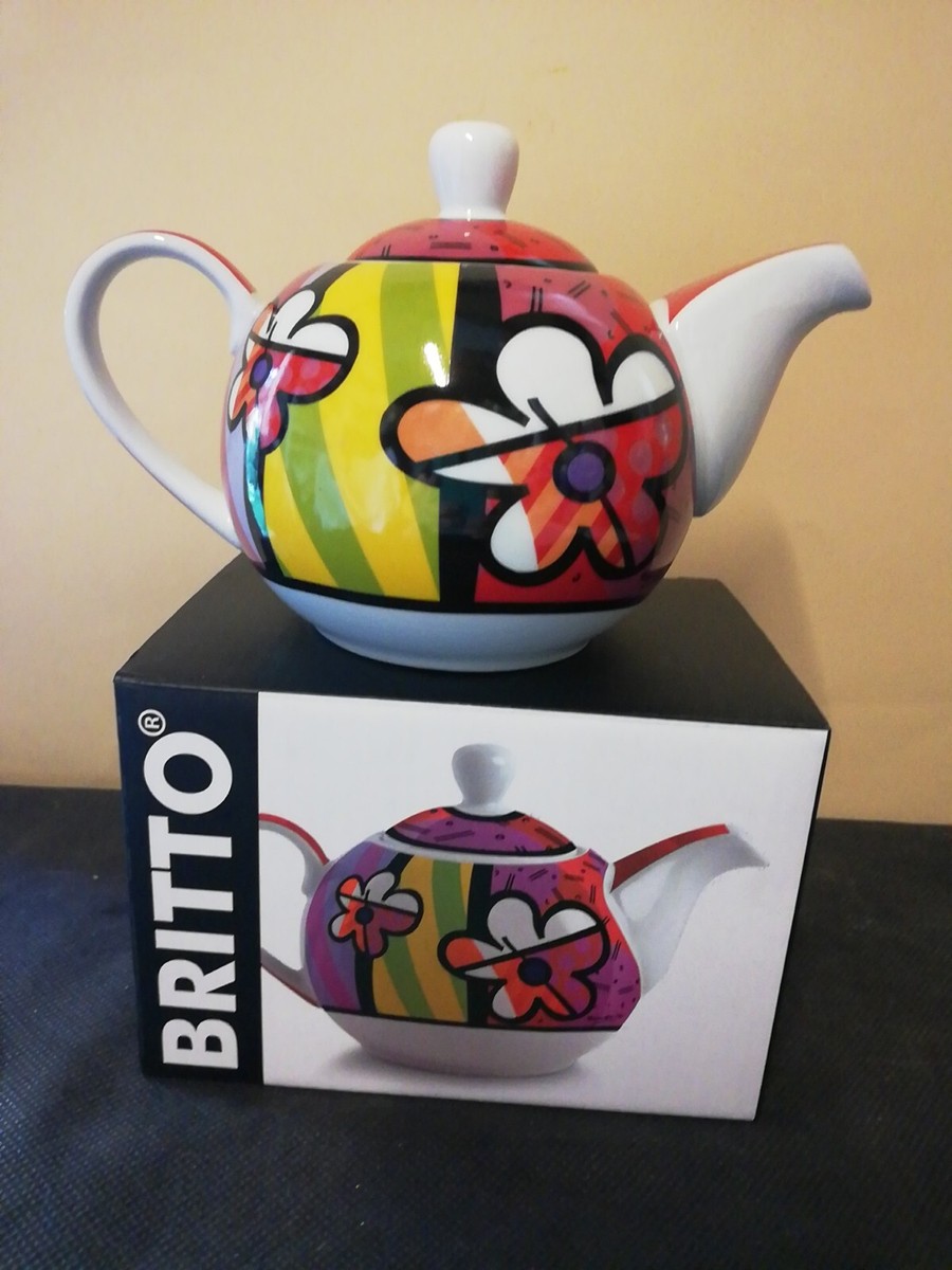 Bunzlauer Teiera In Ceramica Originale 2 Litri Con Filtro Integrato - Motivo Decorativo 41 - Fatto A Mano - Lavabile In Lavastoviglie
