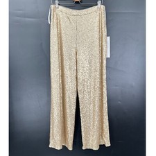 NEW Revelry high rise wide leg sequin pants wedding guest prom cocktail gold 10