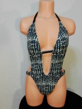 Exotic dancer stripper medium multicolor one piece dance outfit - dancewear