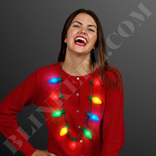 HOLIDAY CHRISTMAS JUMBO Bulb Necklace 