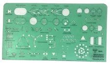 1 Pickett 1610 Standard Electronic Template Drafting Tubes Resistors Relays