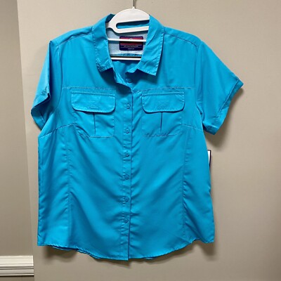 X Caster Sz S Turquoise Shirt UPF Protection NWT Outdoor Clothing
