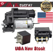 Suspension Air Ride Compressor Pump For 07-13 Mercedes S550 &Valve Block & Relay