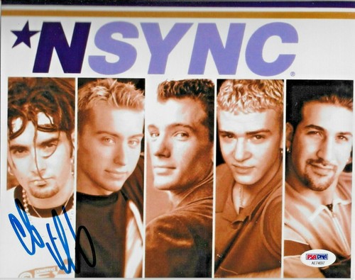 PHOTO 8X10 SIGNÉE CHRIS KIRKPATRICK NSYNC #2 PSA/ADN COA - Photo 1/2