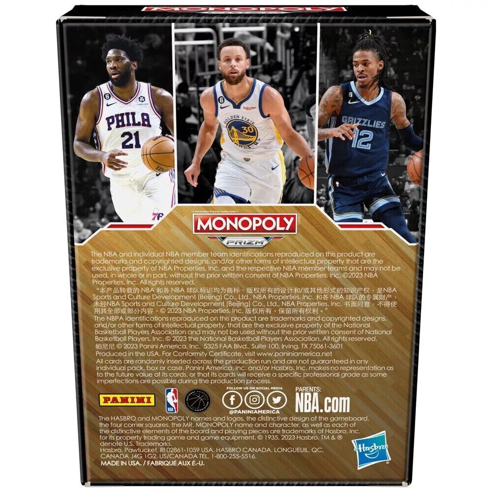prizm booster box Panini Monopoly Prizm: 2024-25 and Legends NBA Trading Cards Booster Box | Collect or Use with Monopoly Panini Prizm: NBA Edition Games