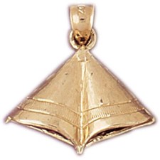 Indian Tent Charm Pendant 14k Gold 2.5 Grams 