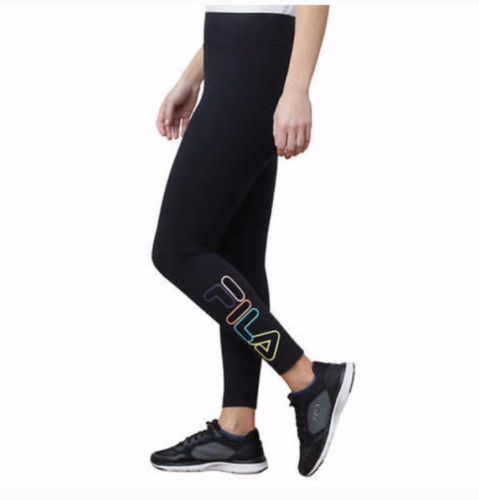 New Womens FILA Multicolor Logo High Waist Leggings XS S M Yoga pants leggings