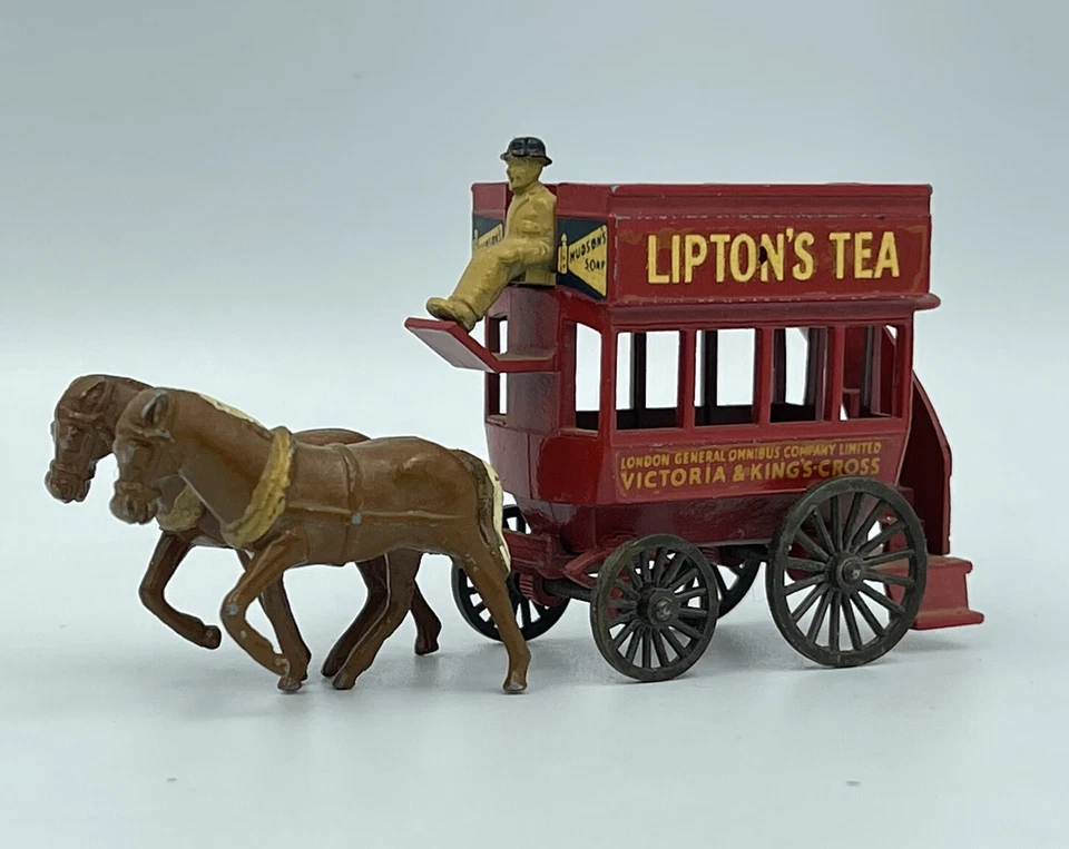 Matchbox Lesney Models of Yesteryear No. 12 Horse Bus Lipton's Tea No Box - Image 3 of 4