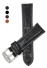 18-30mm Extra Long XL Leather Watch Band Strap, Alligator style, 5 colors