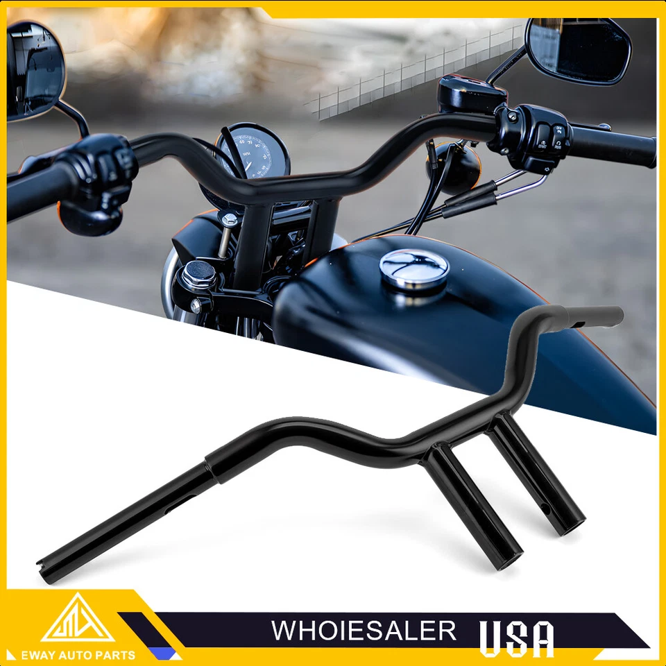 10" MX-T Bars Handlebar For Harley Softail Super Glide Sportster Dyna Low Rider - Изображение 4 из 4