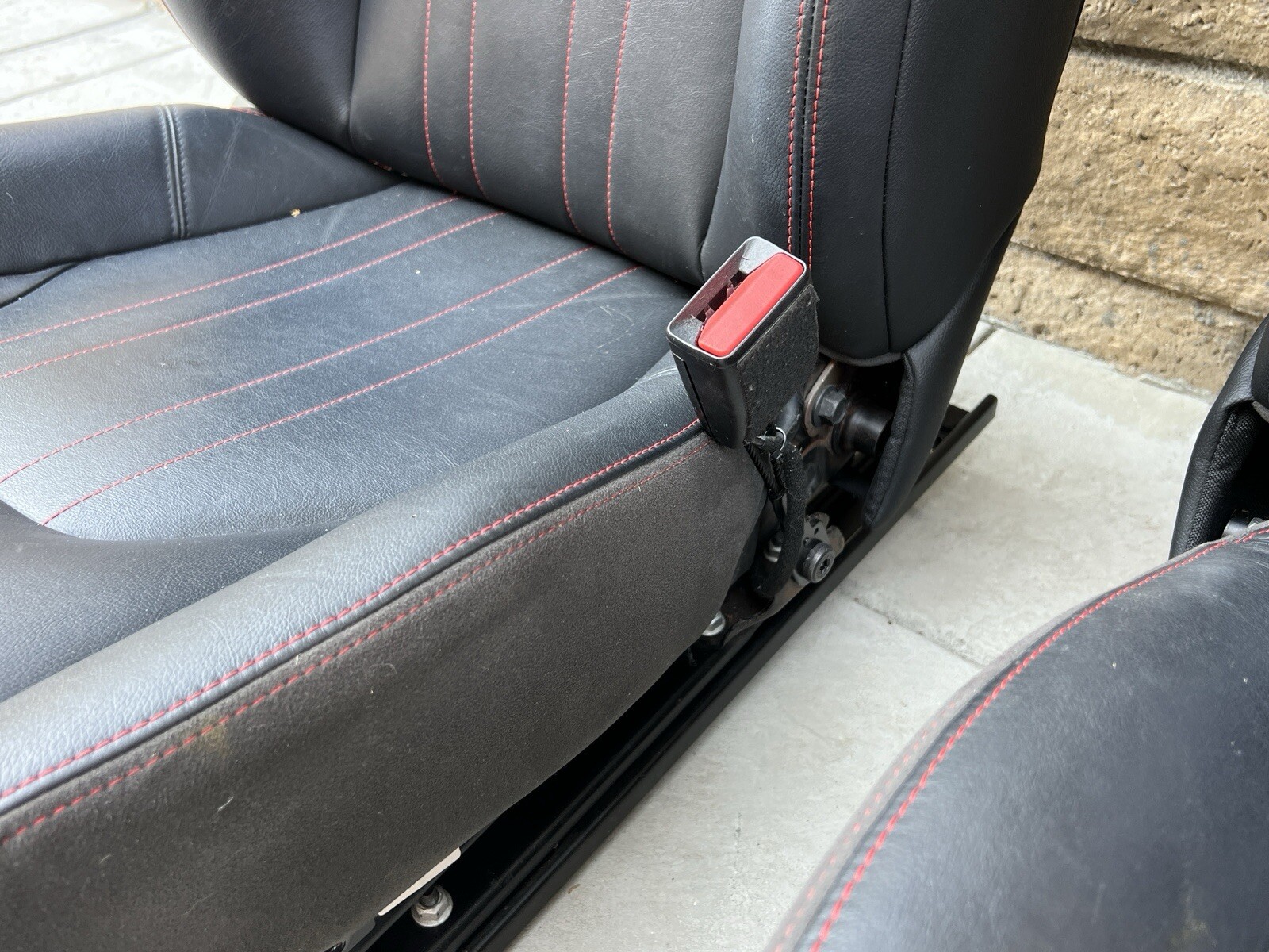 2017 - 2020 MASERATI GHIBLI Front Seats PAIR Leather w/ RED Stitching OEM
