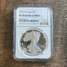 2022-W $1 American Silver Eagle. NGC PF70 Ultra Cameo.