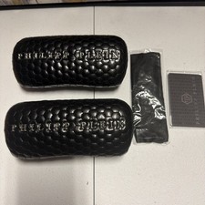 Authentic Philipp Plein glasses case black leather