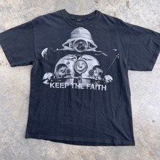English Laundry T-Shirt Mens Large Black Vespa Scooter Keep The Faith Graphic