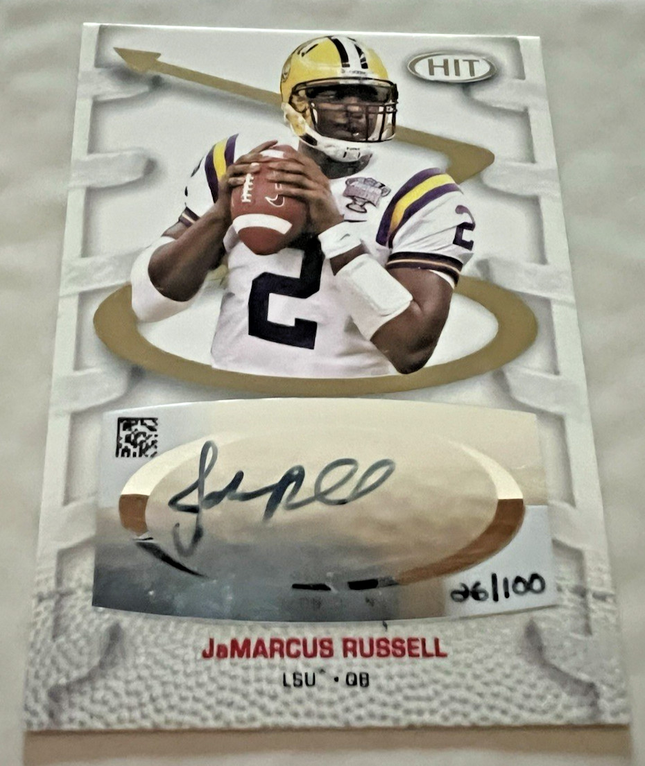 2007 Sage Hit Auto JaMarcus Russell LSU Tigers/Oakland Raiders 26/100