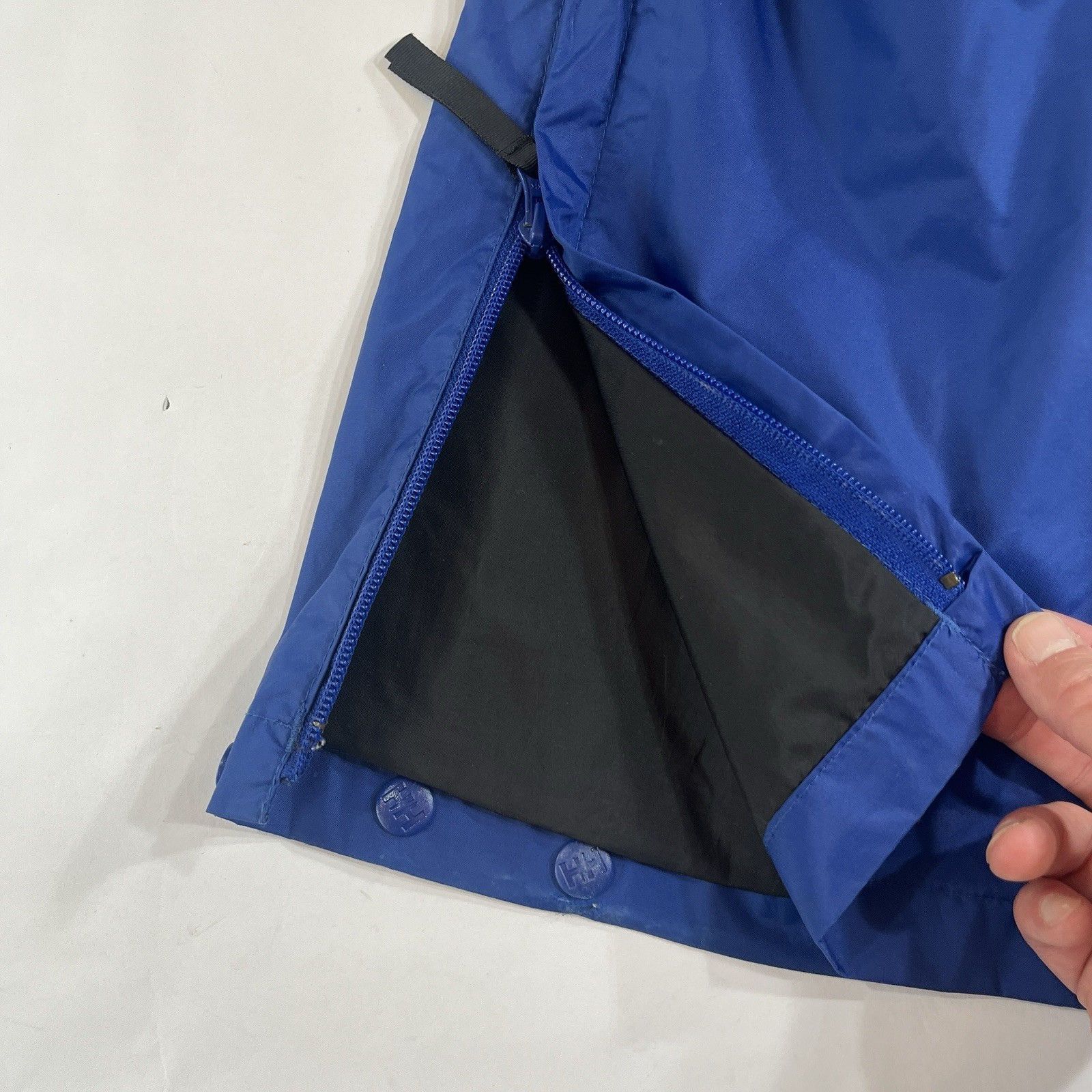 Helly Hansen Tech Rain Pants Mens M Blue Packable Zip Leg Outdoors Gorpcore