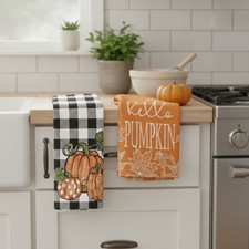 Juego de toallas de cocina de microfibra duraderas con temática de otoño para decoración de granjas