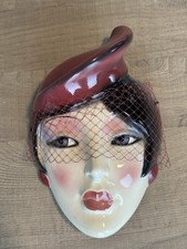 CLAY ART Vintage 80s Ceramic Woman Face Mask ...