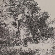 Andreas Paul Weber Holzsammlerin Humor Griffelkunst Nachlass Lithografie 1980