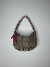Coach Vintage Y2K Hobo Purse Shoulder Bag Signature Canvas Leather 11857