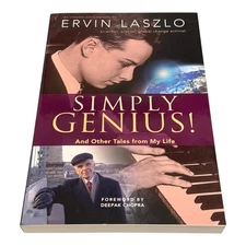 Simply Genius! Ervin Laszlo Autobiography Memoir Paperback 2010 Deepak Chopra