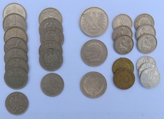 85 Vintage German coins / 17 marks and 68 pfennigs