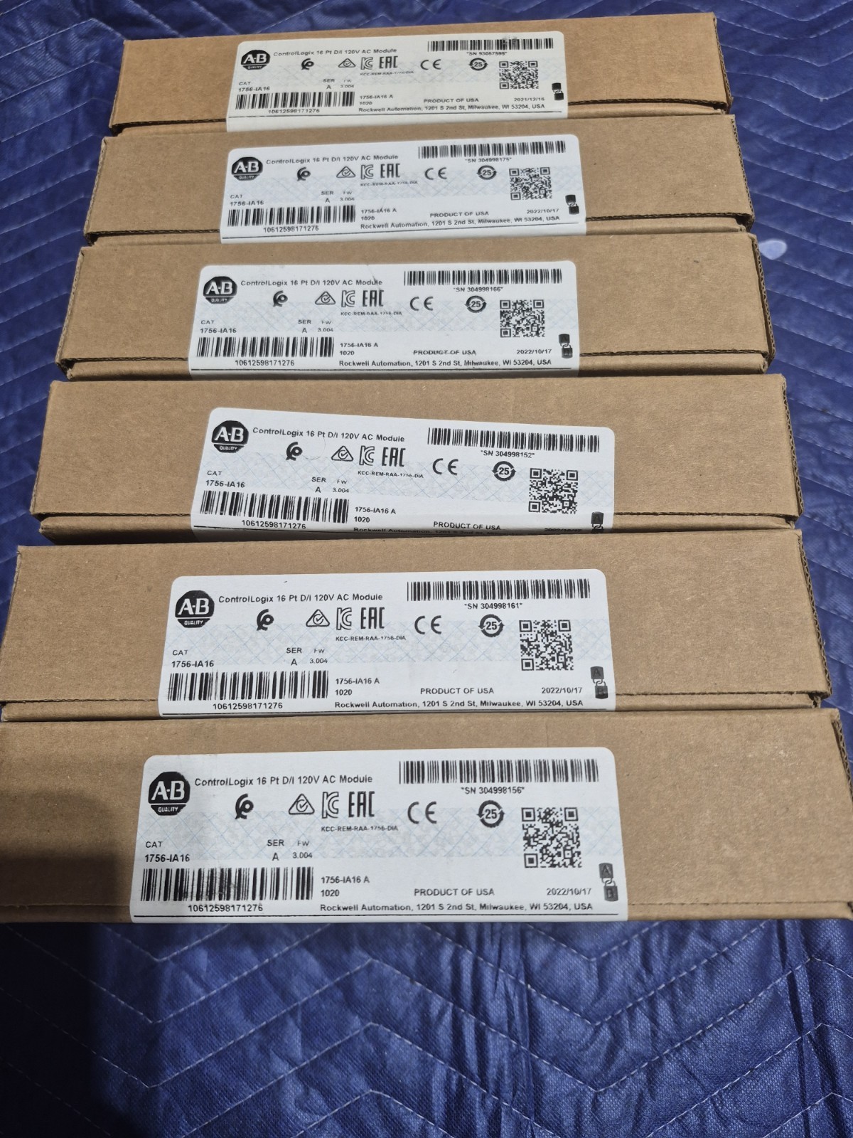 1756-IA16, Unopened/Factory Seal Intact, ControlLogix PLC Input Module