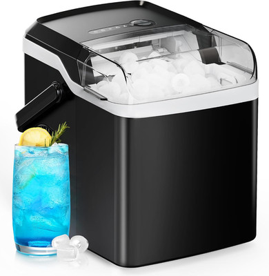 Countertop Ice Maker - 9 Cubes Ready in 6 Mins, 26Lbs in 24Hrs, Portable Ice Mac