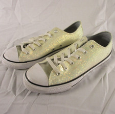 Converse Chuck Taylor All Star Kids Glitter Low-Top Sneakers Size US5 White