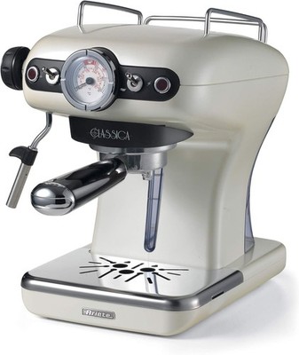 Ariete 1389PE Espressomaschine Classica mit Kolben, Kaffee, Milchaufschäumer
