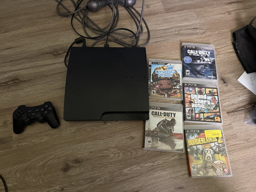 Sony PlayStation 3 PS3 Console Bundle w/ Controller, Power Cables,PS3hen install