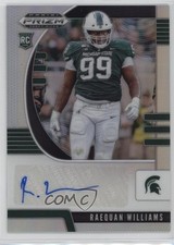 2020 Panini Prizm Draft Picks Rookies Silver Raequan Williams #252 Auto 18yu