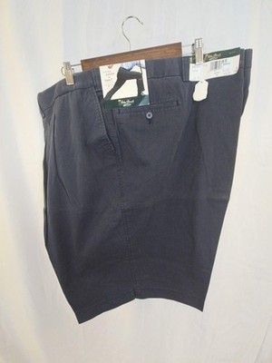 PalmBeach Shorts Mens 60 Blue Pleated Chino Big & Tall Elastic Waist Casual