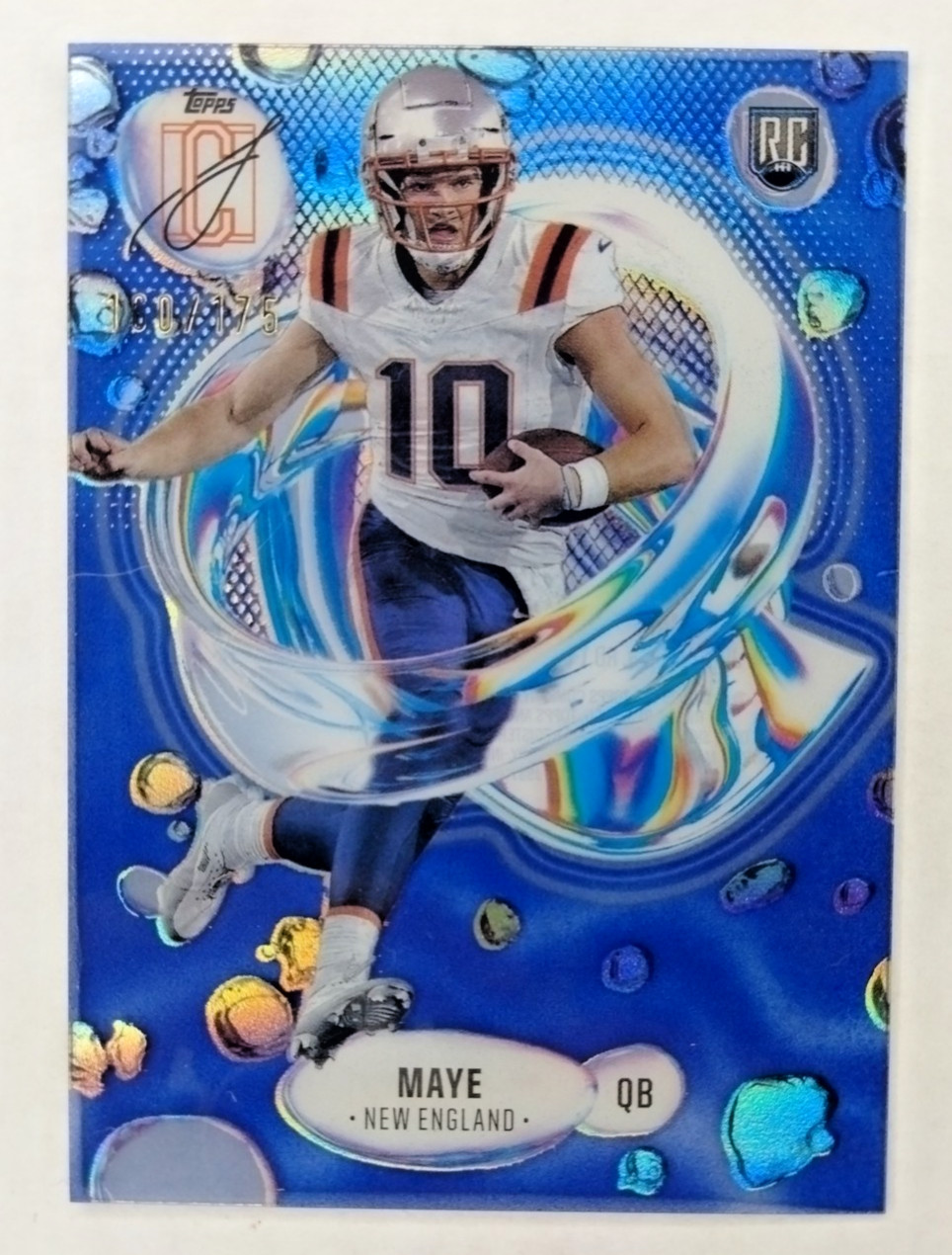 2024 Topps Signature Class Drake Maye Fluidity Indigo /175 #F-3 RC NE Patriots